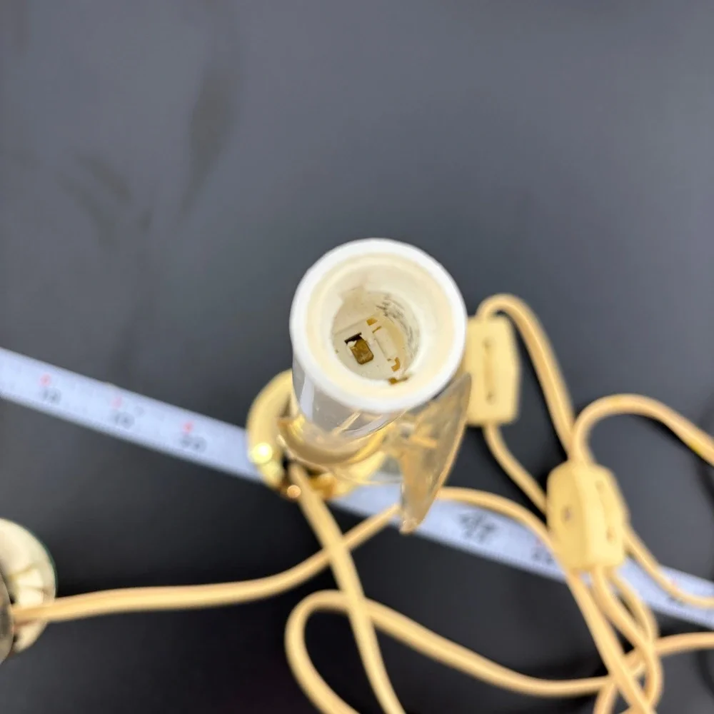 Vintage Window Candle Lamp‎ Set of 2 Gold White Electric Suction LED Home Decor
